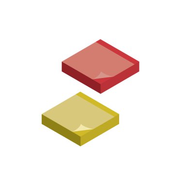 izometrik 3d küp simgesi, vektör çizimi