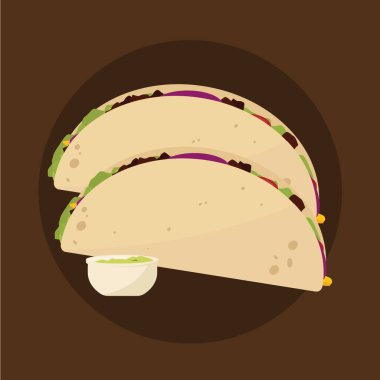 Bir fast food 'un vektör çizimi