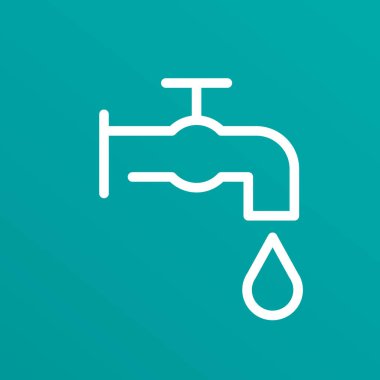 Su damlası vektör simgesi olan musluk