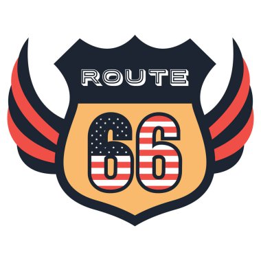 Amerikan futbolu amblemi kurdele ve bayrakla