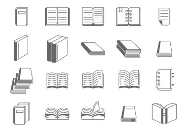 kitap simgelerinin vektör kümesi