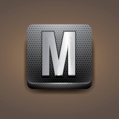 Vektör alfabesi. W harfi 3D oluşturma