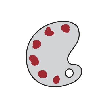 Palet biçimlendirilmiş vektör illüstrasyonunu boya