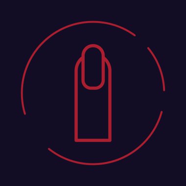 Bir tırnağın vektör çizimi