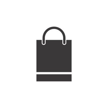 Alışveriş poşeti simgesi, vektör illüstrasyonu