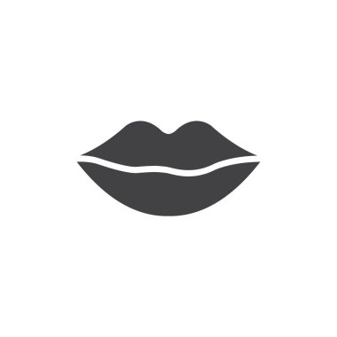 dudak simgesi vektör illüstrasyonu