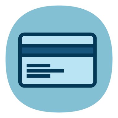 Kredi kartı ikonu. vektör illüstrasyonu