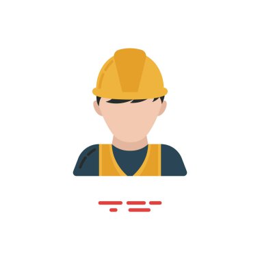 Yapıcı düz simgesi, vektör illüstrasyonu