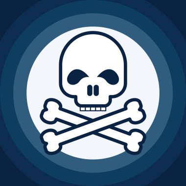 kafatası simgesi. vektör illüstrasyonu