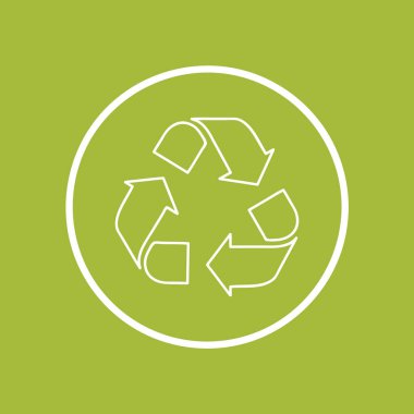 Geri dönüşüm simgesi vektör resimlemesi