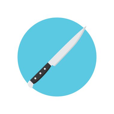Mutfak bıçağı simgesinin vektör illüstrasyonu