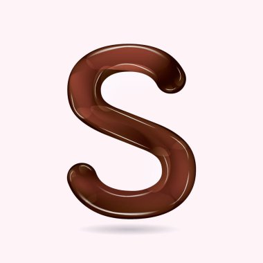 Çikolata yazı tipi numara 8, 3D render
