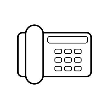 Eski düğmeli telefonun vektör illüstrasyonu 