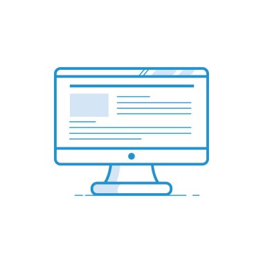 Düz simge, vektör illüstrasyonunu izle