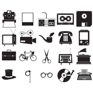 Bir retro simge illüstrasyonu.