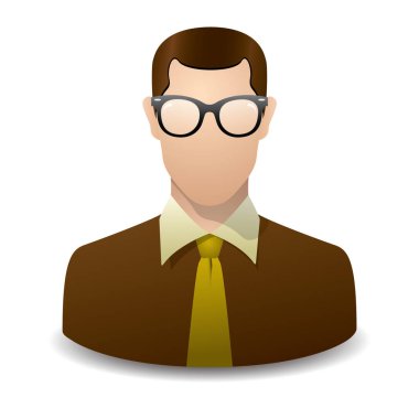 İş adamı avatar simgesi vektör illüstrasyon tasarımı
