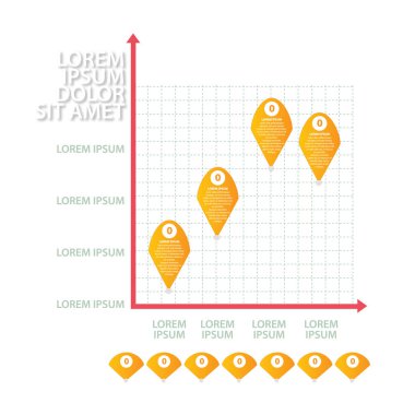 Bilgi grafiği şablonu, vektör illüstrasyonu