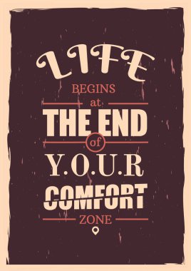 İlham verici bir tipografik poster. vektör illüstrasyonu