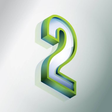 Isometric 2 düz simge, vektör illüstrasyonu