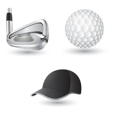 golf etiketi, renkli vektör illüstrasyonu