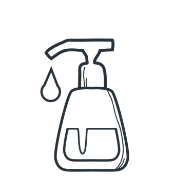 sabun dağıtıcısı düz simgesi, vektör illüstrasyonu