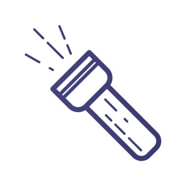 El feneri düz simgesi, vektör illüstrasyonu