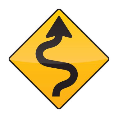 Yol simgesi, vektör illüstrasyonu