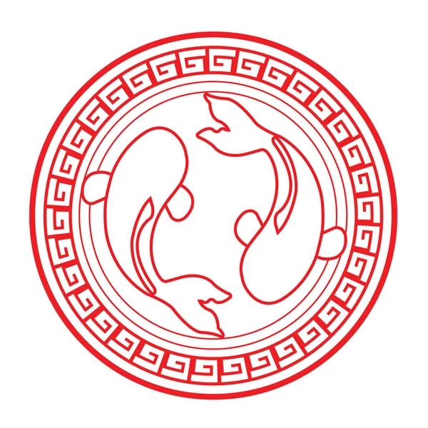 Ilustracja Wektorowa Chińskiego Symbolu Zodiaku — Wektor stockowy