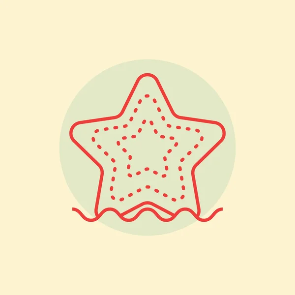 Estrella Mar Ilustración Vectorial Estilizada — Vector de stock