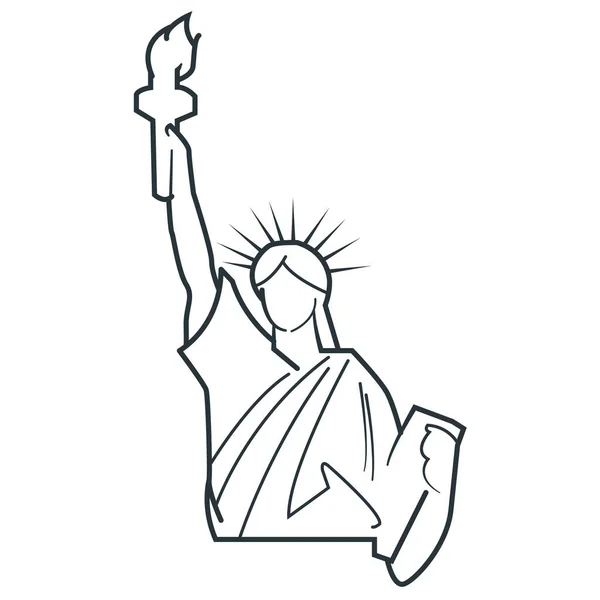 Statua Della Libertà Disegno Vettoriale — Vettoriale Stock