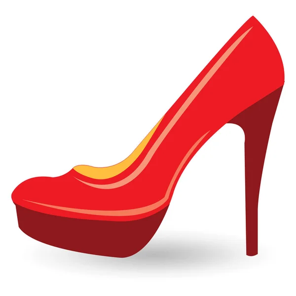 Chaussures Rouges Sur Fond Blanc — Image vectorielle