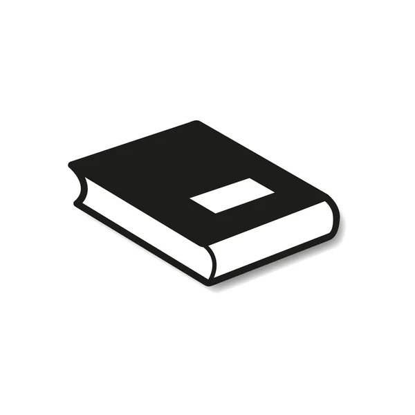Könyv Ikon Izometrikus Stílus Fehér Alapon — Stock Vector