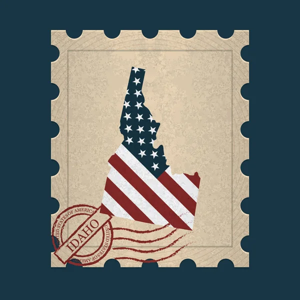 Postage stamp with image american flag Royalty Free Vector