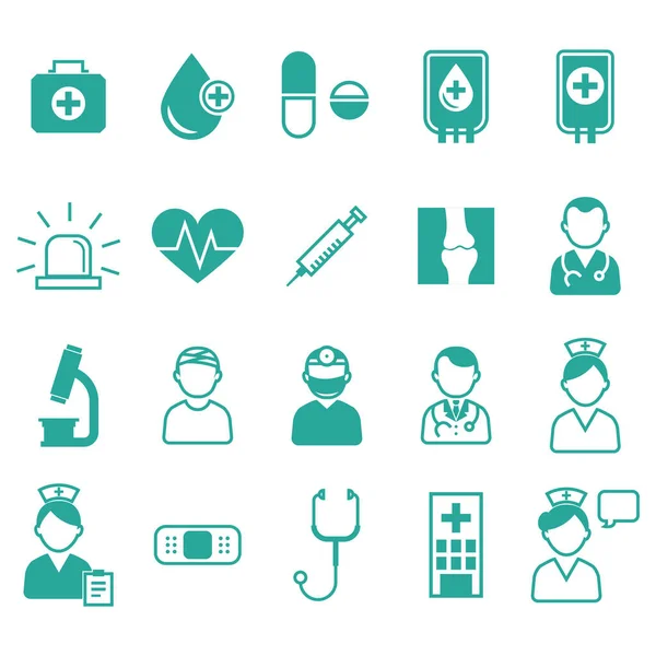 Medical Icons Set Style — Stock Vector