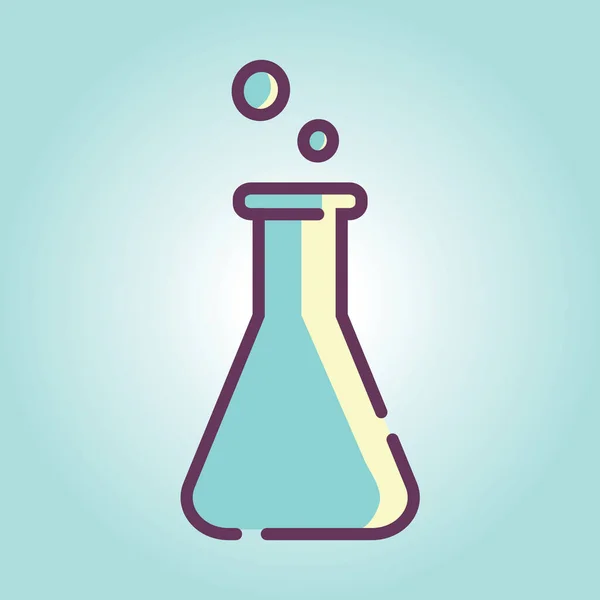 Conical Flask Stylized Vector Illustration — Stock Vector