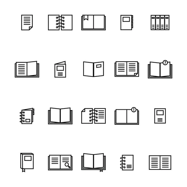 Vectorset Van Documentpictogrammen — Stockvector