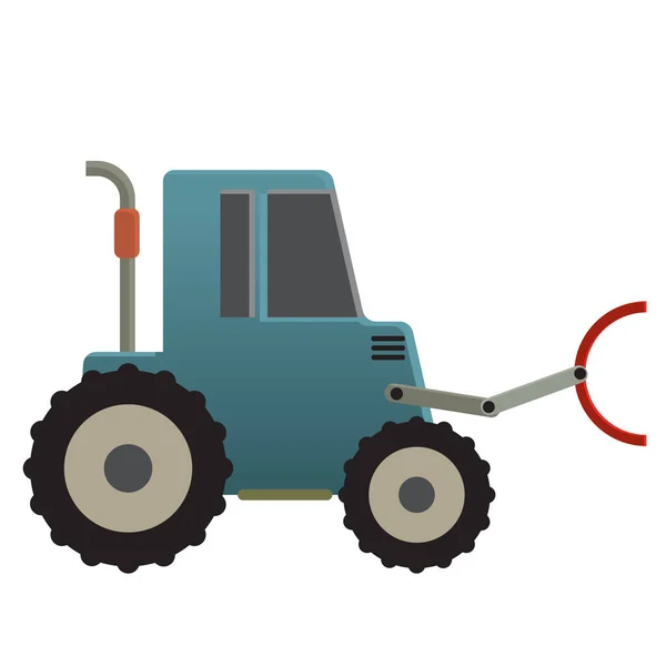 Bulldozer Icono Plano Ilustración Vectorial — Vector de stock