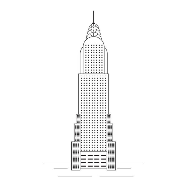 Здание Chrysler, векторная иллюстрация