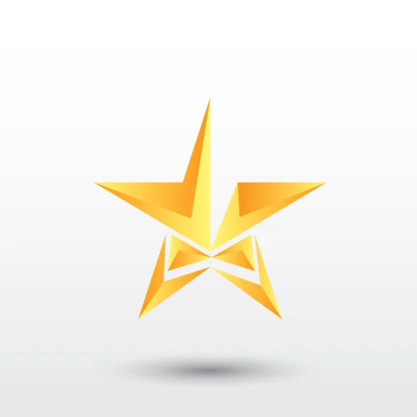 Ikona Vektorové Zlaté Hvězdy — Stockový vektor
