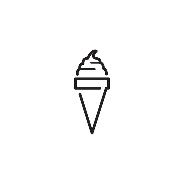 Ice Cream Cone Colorful Vector Illustration — Stock Vector