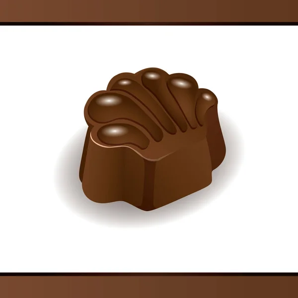 Barra Chocolate Ícone Vetor Ilustração Design — Vetor de Stock