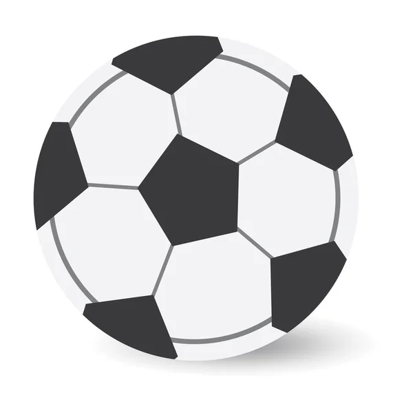 Ballon Football Isolé Sur Fond Blanc — Image vectorielle