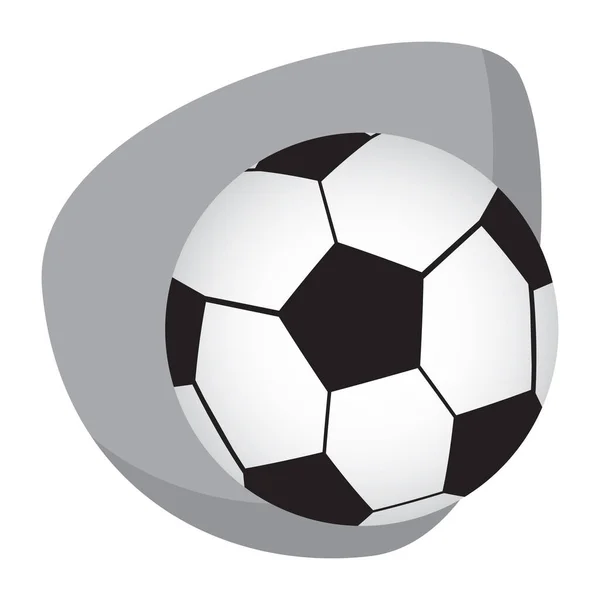 Vektorbild Eines Fußballs Auf Grauem Hintergrund — Stockvektor