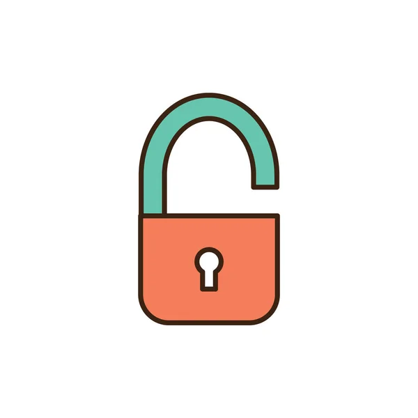 Lock Icon Vector Illustration — Stock Vector