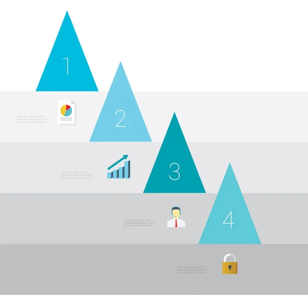 Plantilla Infográfica Ilustración Vectorial — Vector de stock