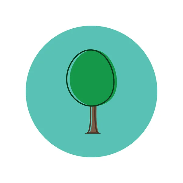 Icono Del Árbol Ilustración Vectorial Estilizada — Vector de stock