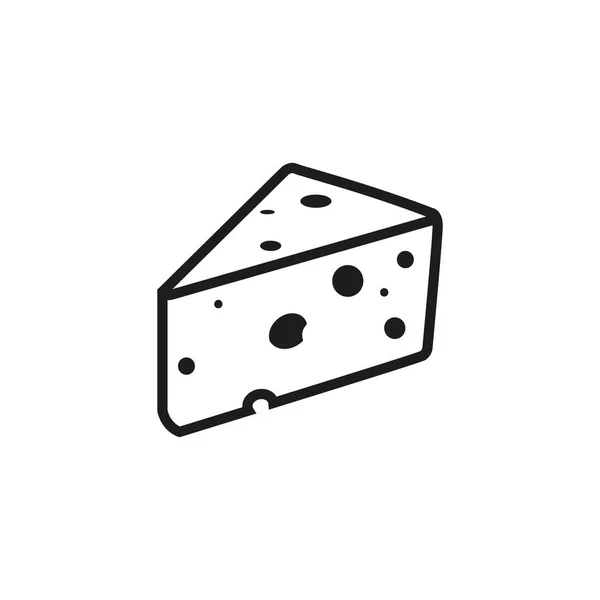 Cheese Icon Vector Illustration — Stock Vector