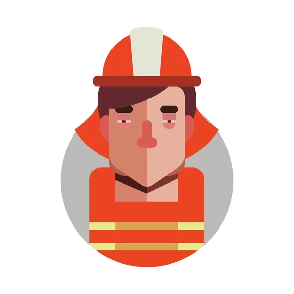 Man Helmet Hat Red Cap — Stock Vector
