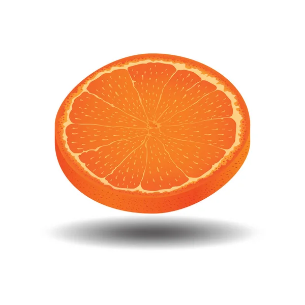 Naranja Rebanada Icono Plano Vector Ilustración — Archivo Imágenes Vectoriales