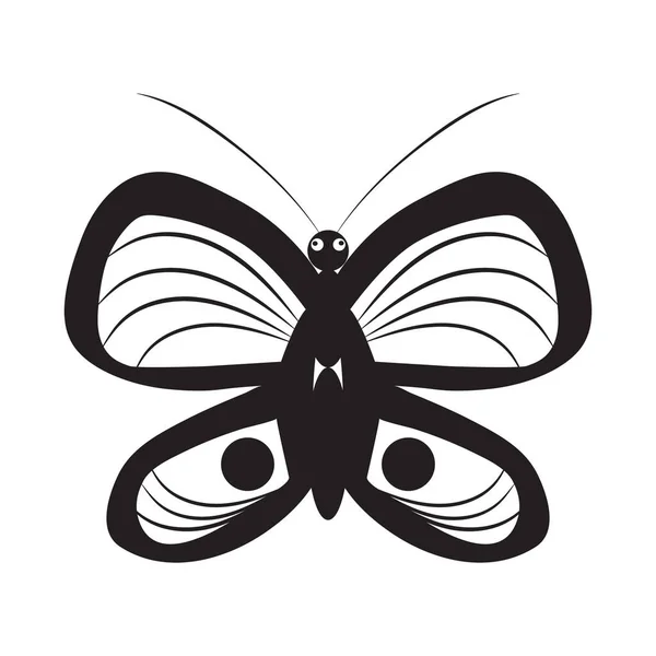 Icono Plano Mariposa Ilustración Vectorial — Archivo Imágenes Vectoriales